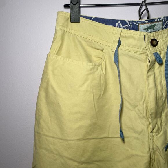 Horny Toad Light Yellow Cotton Blend Wide Leg Pants Y2K Gorpcore Women's size 4 - Picture 3 of 11